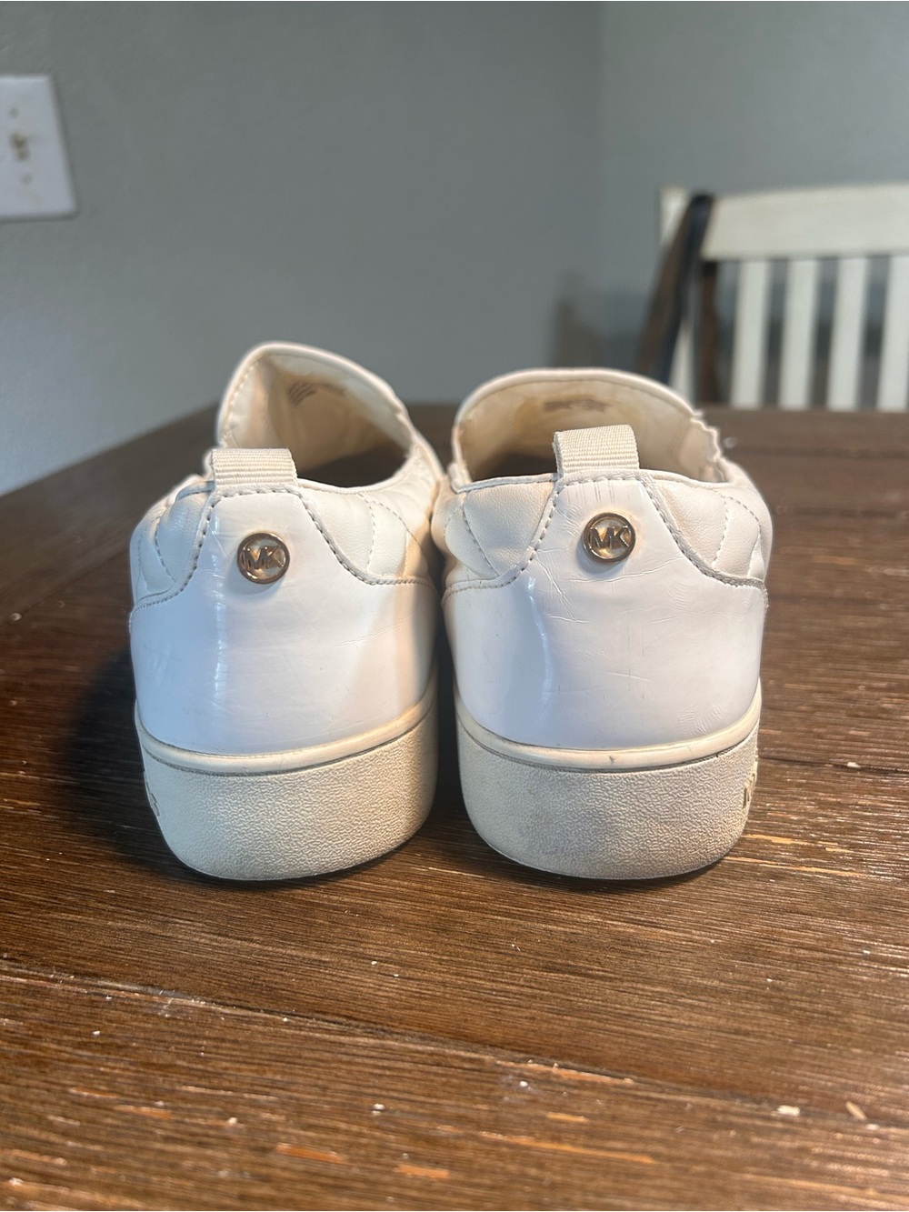 Michael Kors white slip on sneakers size 10 - Picture 6 of 8
